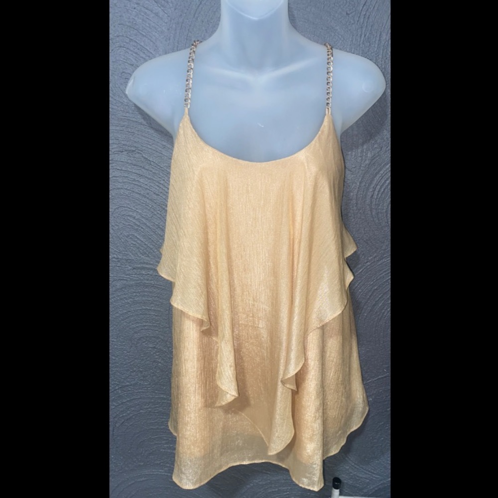 GOLD💛Tank w/ Gold Chain Straps